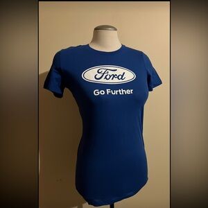 Ford Shirt Womens Med Tshirt ( Mustang F150 Superduty F250 F350 Bronco ) Blue